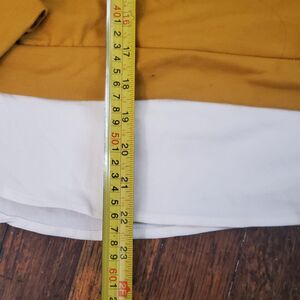 SHEIN Pearl Beading 2-In-1 Sweatshirt in a mustard yellow size XS